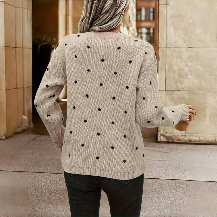 Paula™ | Pull-over tricotado com bolinhas