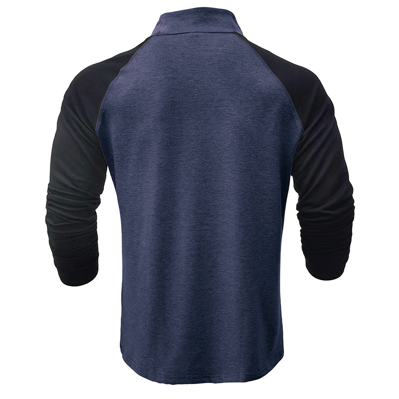 Camisa de algodão com gola subida