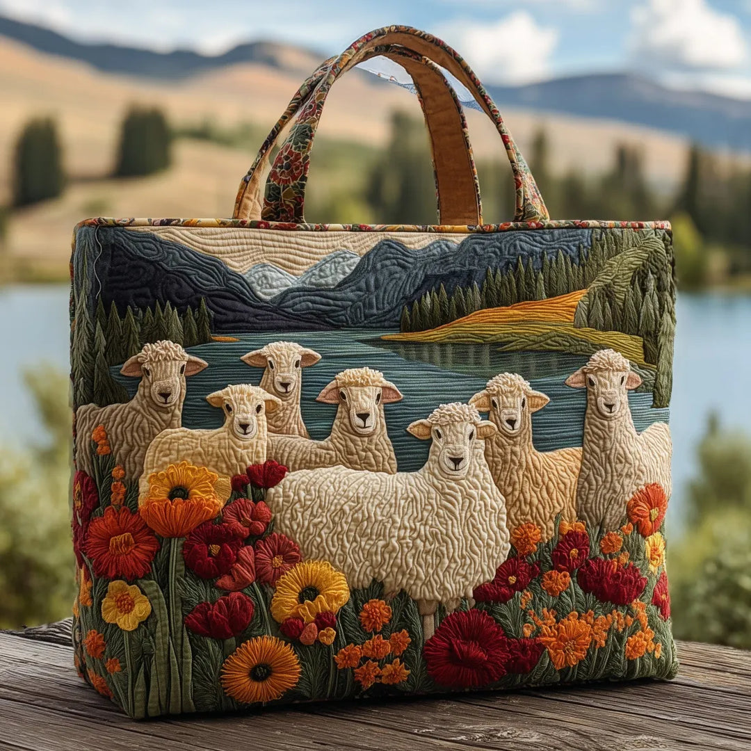 Bolsa artesanal - Ovelhas no Lago