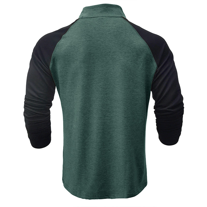 Camisa de algodão com gola subida