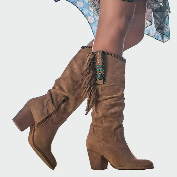 Botins de couro confortáveis