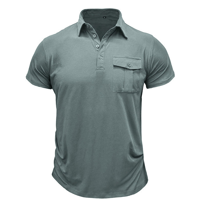 Camisa de algodão com bolsos