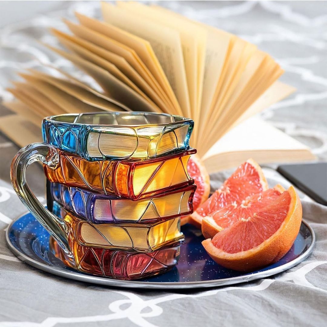 Caneca de Felicidade 3D Única e Artesanal para Entusiastas da Leitura