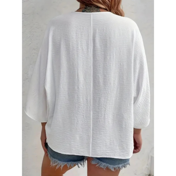 Dorothy™ | Top elegante com decote em V abotoado