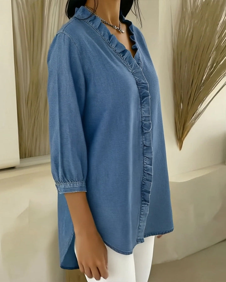 Regina™ | Chemisier elegante com volantes