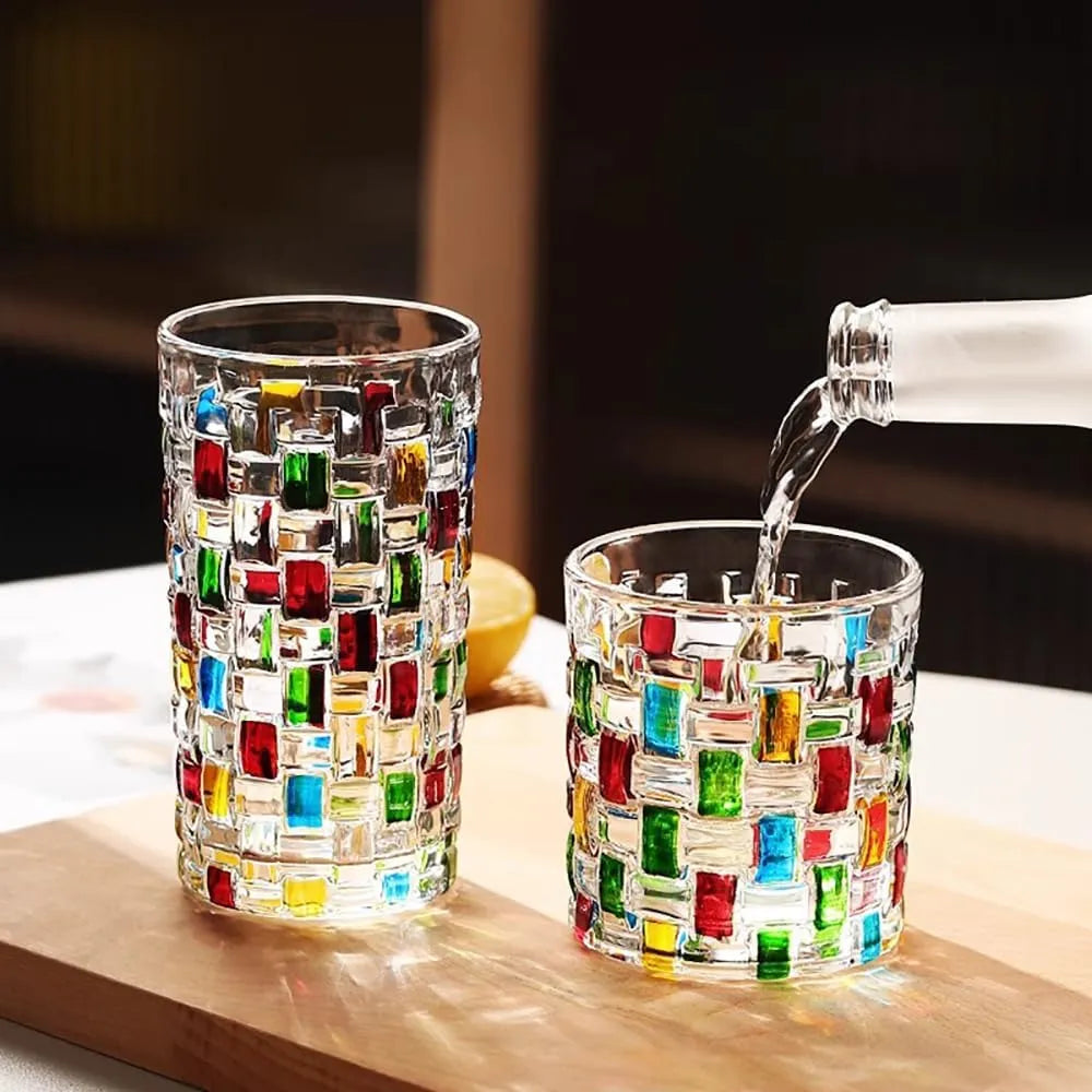 Copo de Whisky de Cristal Colorido