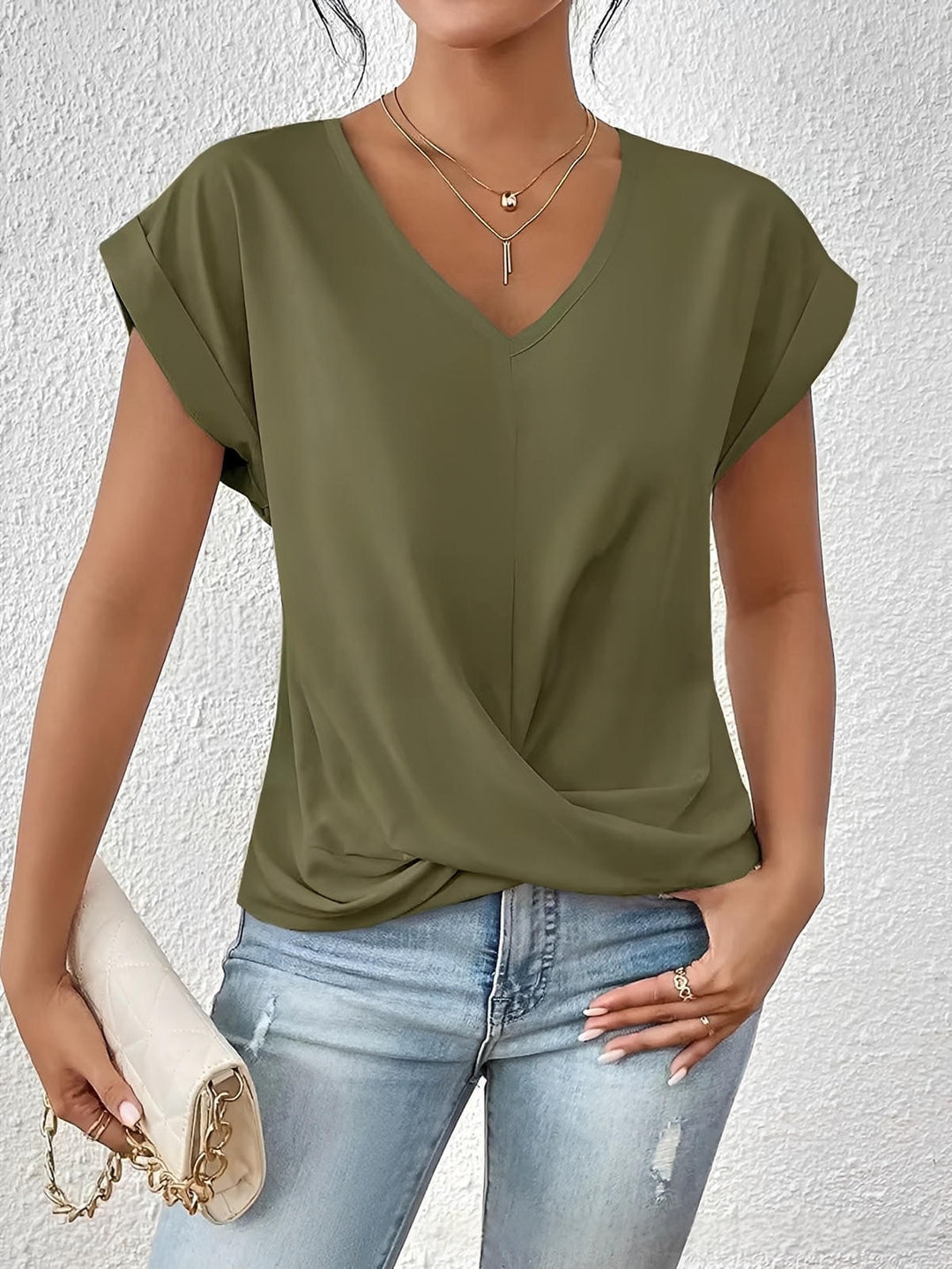 Gemma™ | Top fluido drapeado