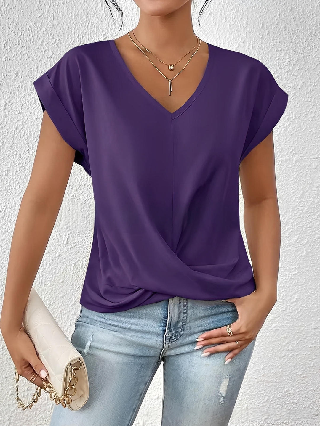 Gemma™ | Top fluido drapeado