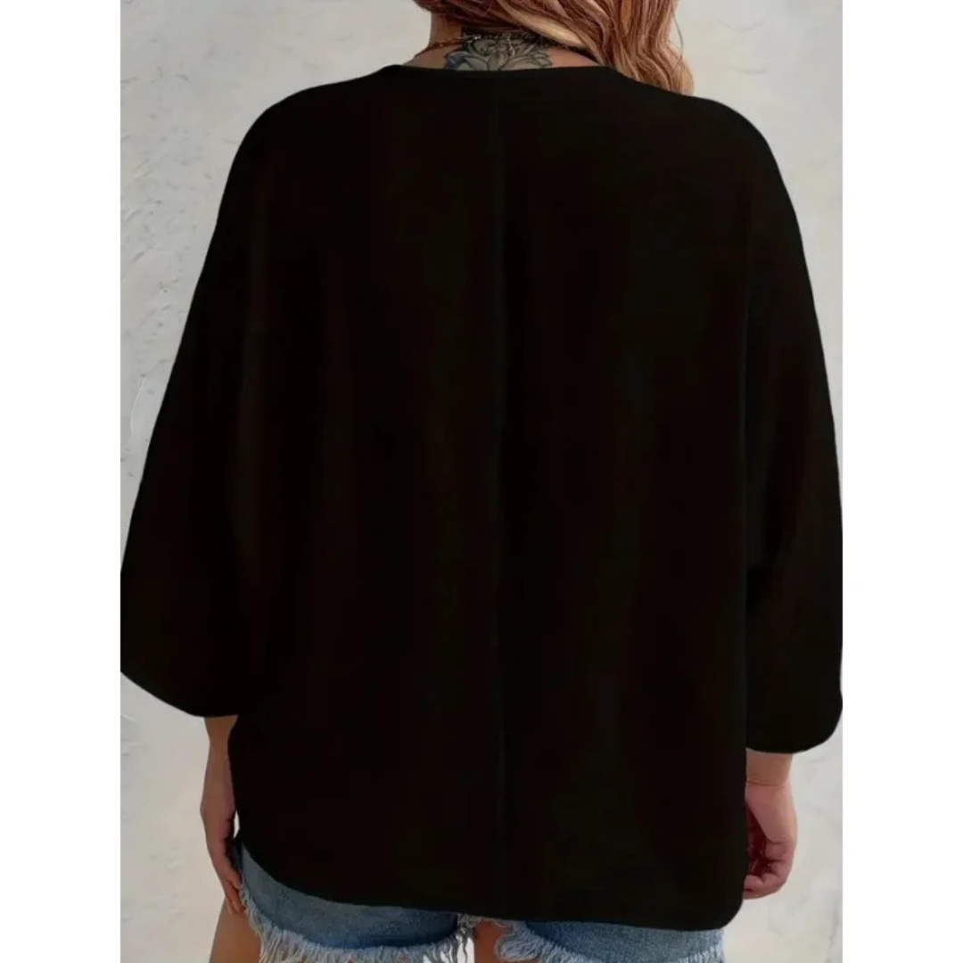 Dorothy™ | Top elegante com decote em V abotoado