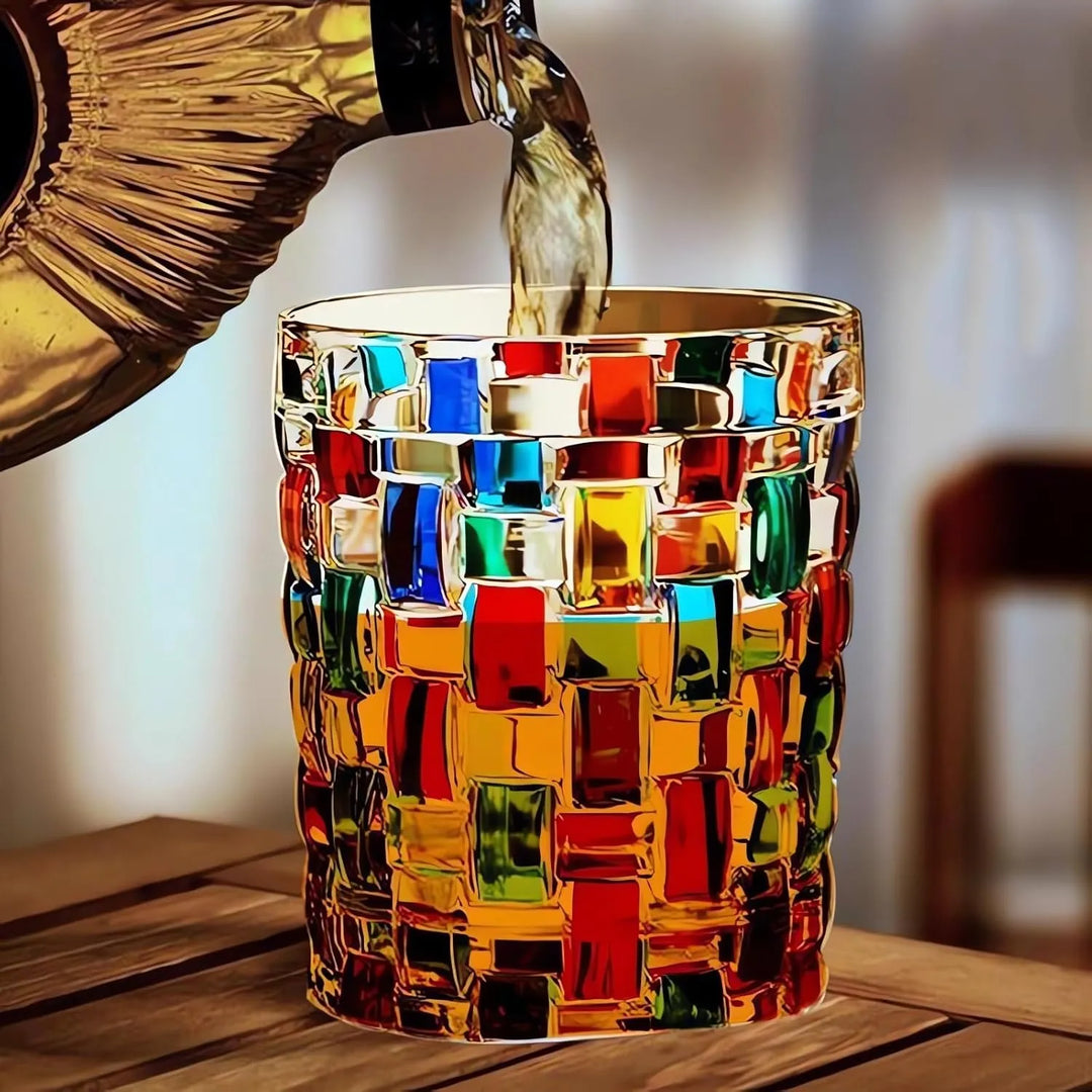 Copo de Whisky de Cristal Colorido