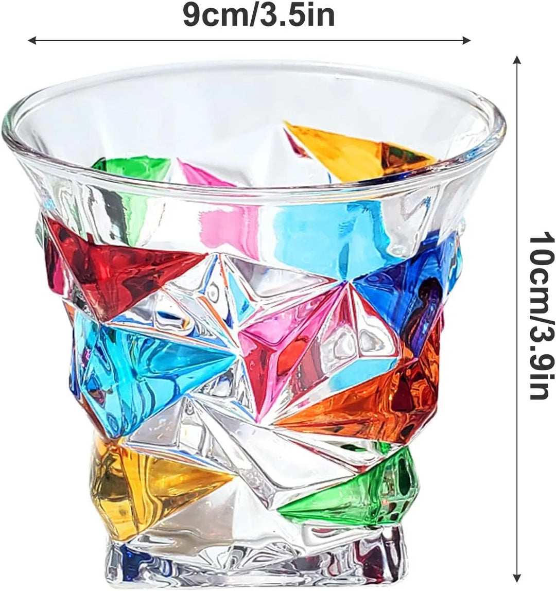 Copo de Whisky de Cristal Colorido