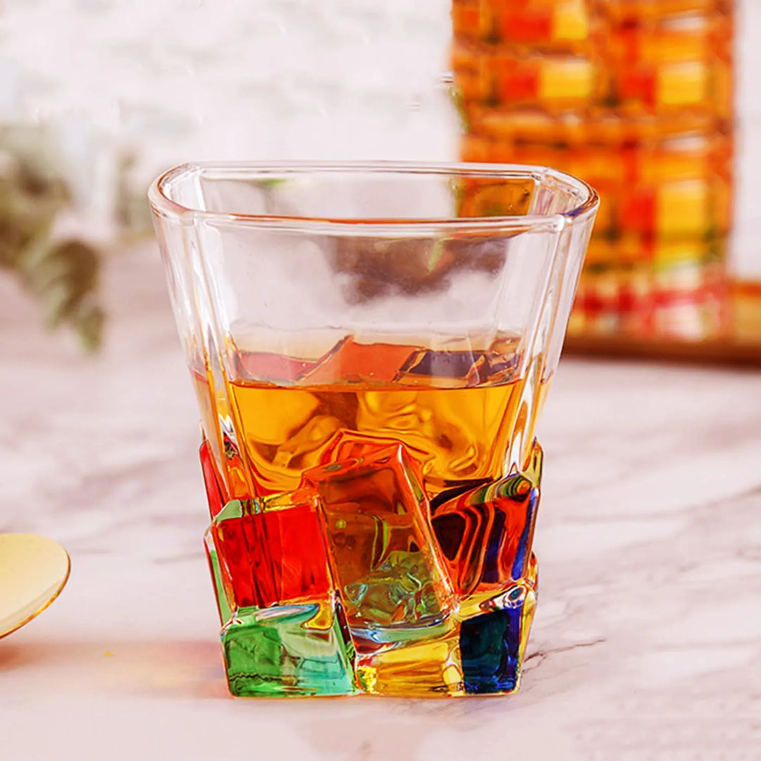 Copo de Whisky de Cristal Colorido