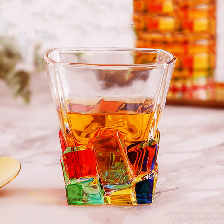 Copo de Whisky de Cristal Colorido