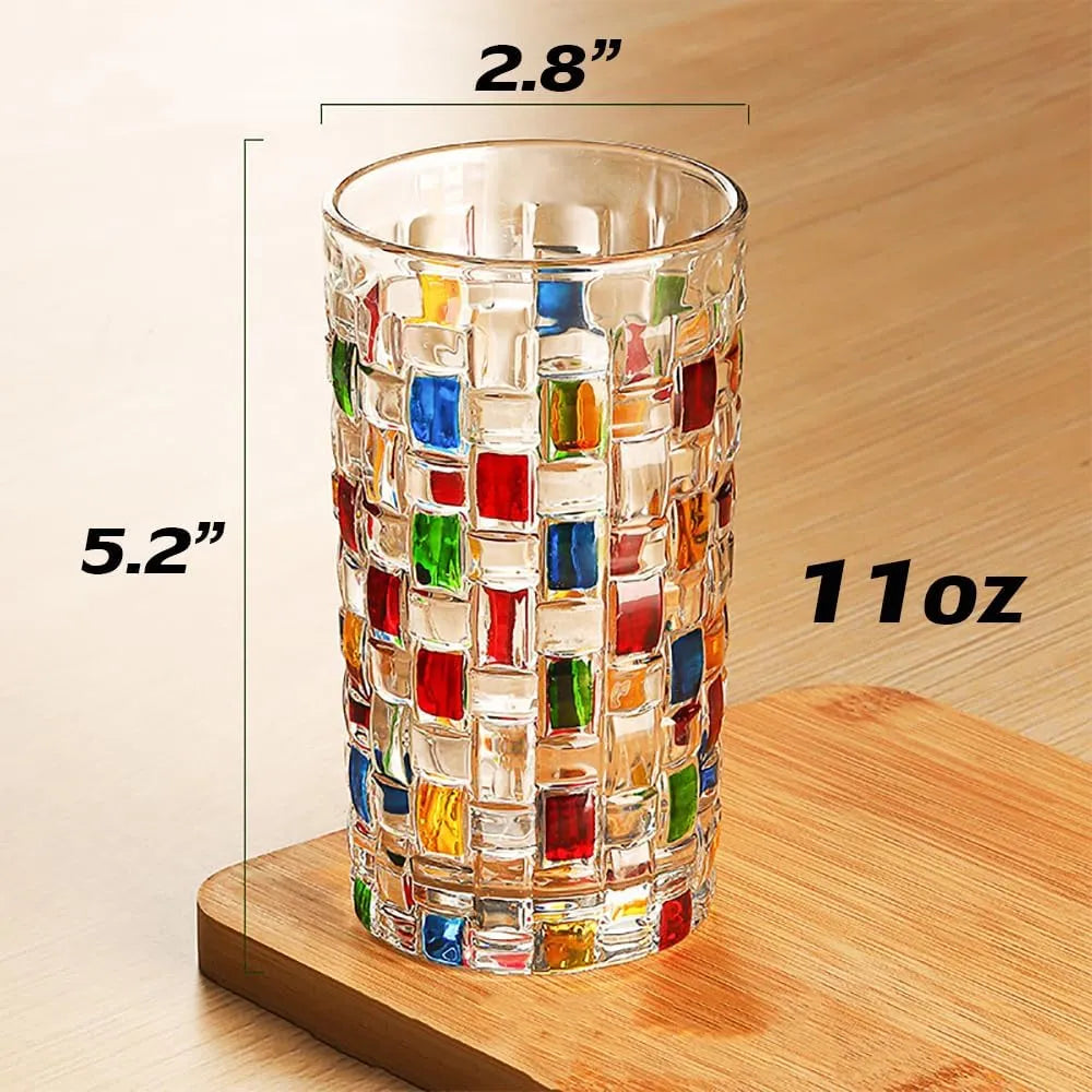 Copo de Whisky de Cristal Colorido