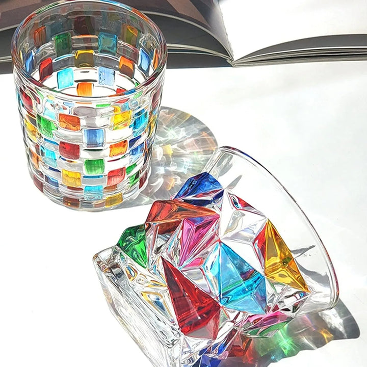 Copo de Whisky de Cristal Colorido