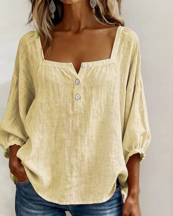 Sherri™ | Blusa elegante com decote quadrado