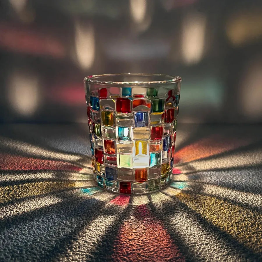 Copo de Whisky de Cristal Colorido