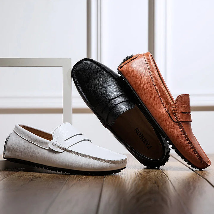 Mocassins de Verão em Couro Relaxados
