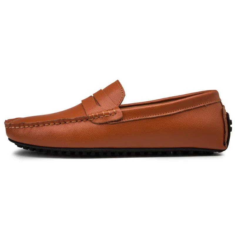 Mocassins de Verão em Couro Relaxados