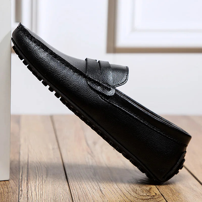 Mocassins de Verão em Couro Relaxados