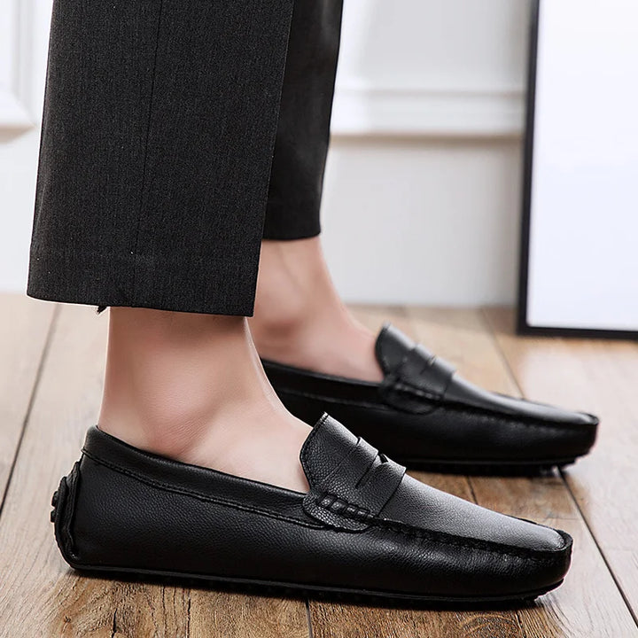 Mocassins de Verão em Couro Relaxados
