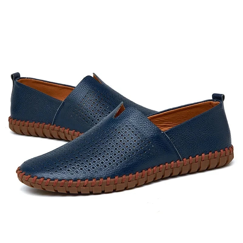 Mocassins de Couro Respirável
