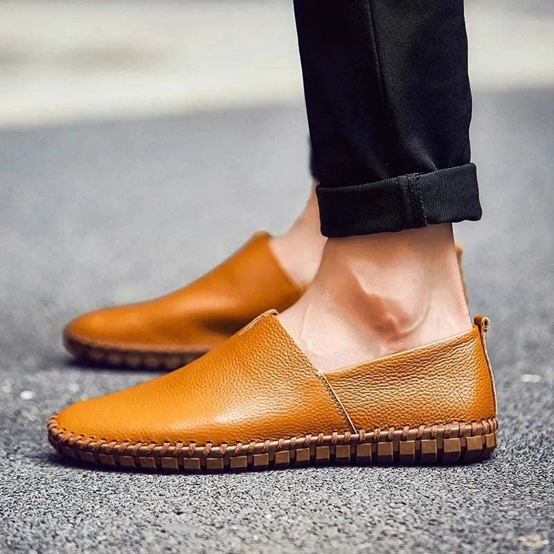 Mocassins de Couro Respirável