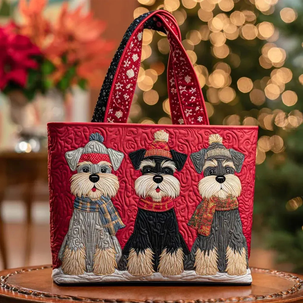 Bolsinha artesanal - Trio de Schnauzer