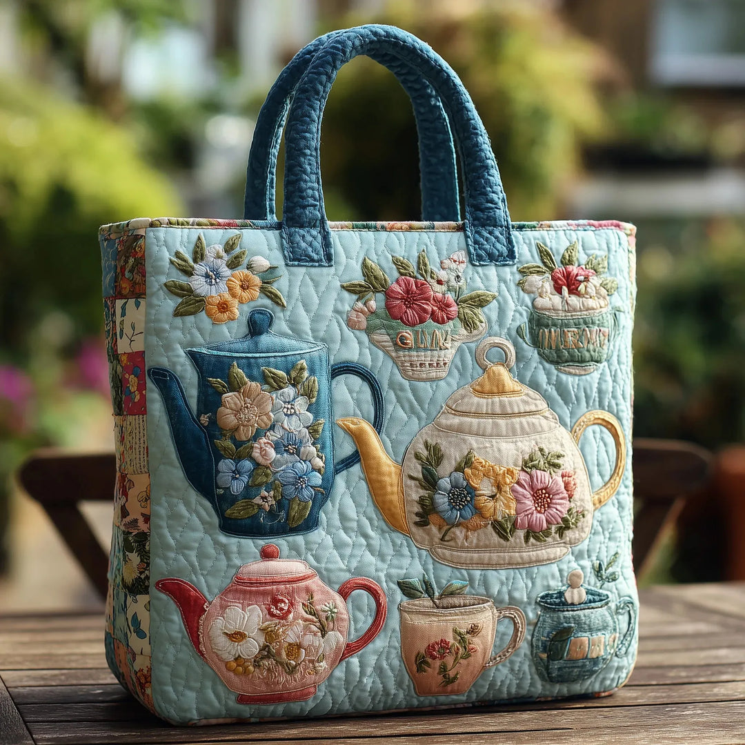 Bolsa acolchoada - Motivo Floral