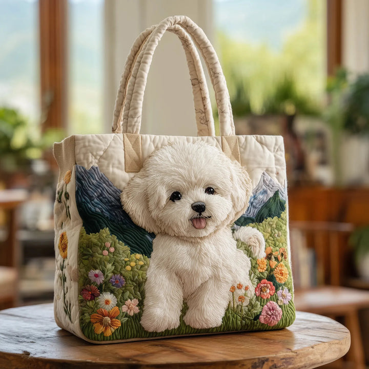 Bolsinha acolchoada artesanal - Cão Encantado
