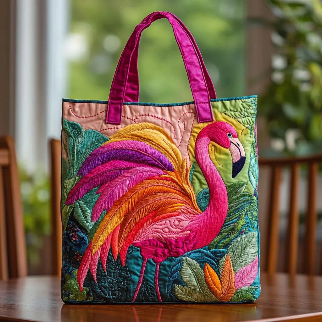 Bolsa acolchoada - Flamingo Arco-Íris