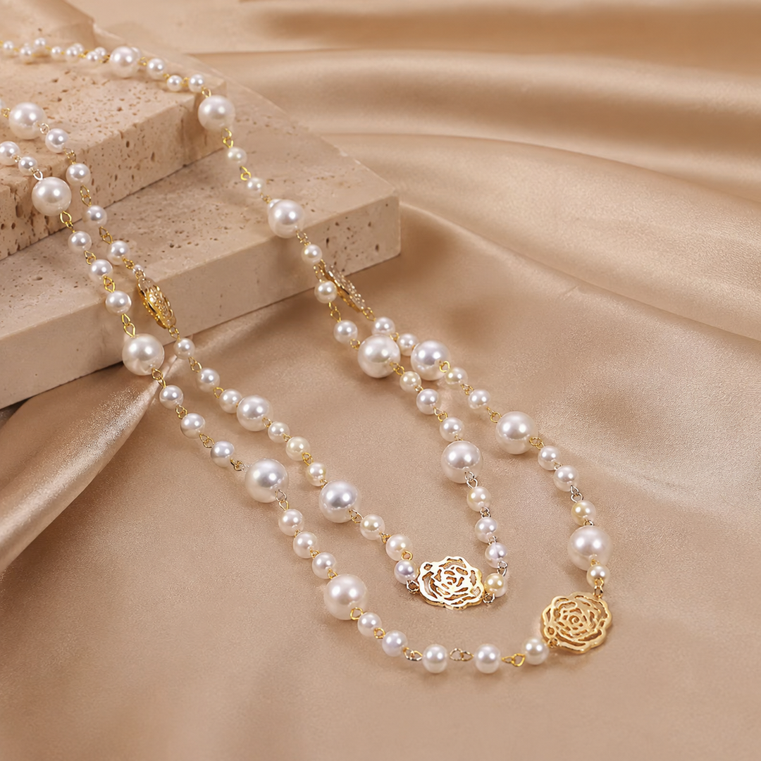 Colar Elegante em Ouro com Pérola