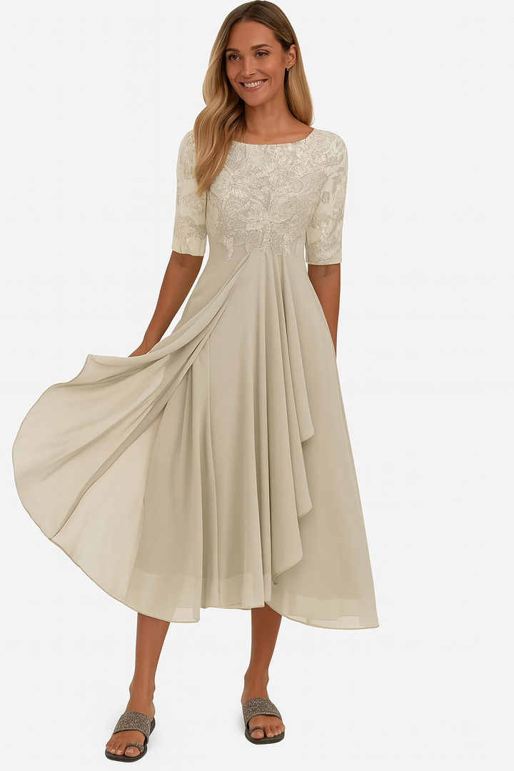 Valentina - Vestido Renda Manga 3/4