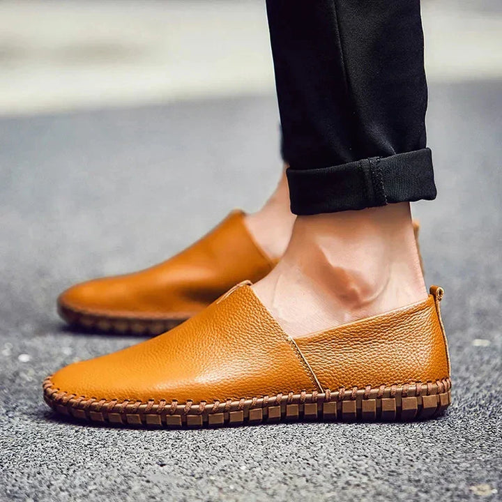 Loafers Elegantes em Couro Respirável