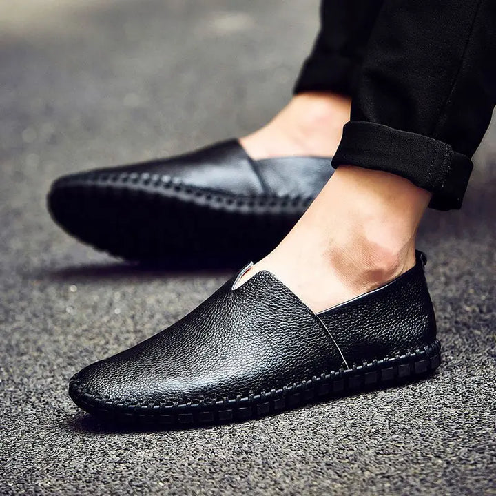 Loafers Elegantes em Couro Respirável
