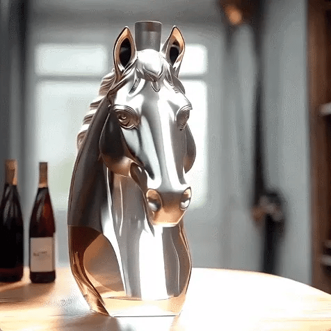 Whisky Cavalo em Vidro Soprado a Mão