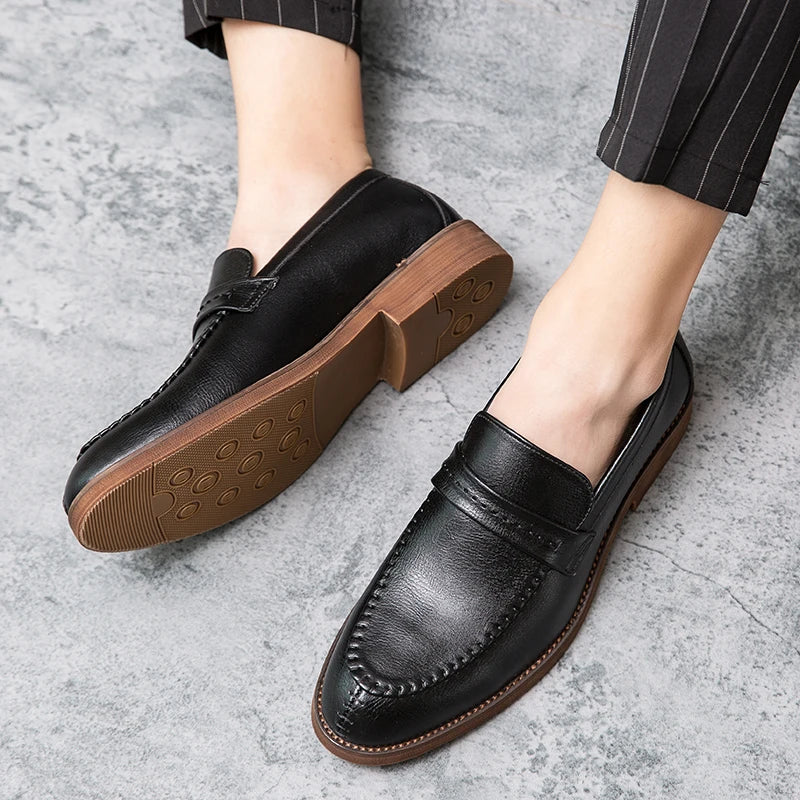 Mocassins de Vestuário em Couro