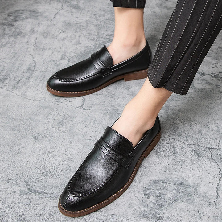 Mocassins de Vestuário em Couro