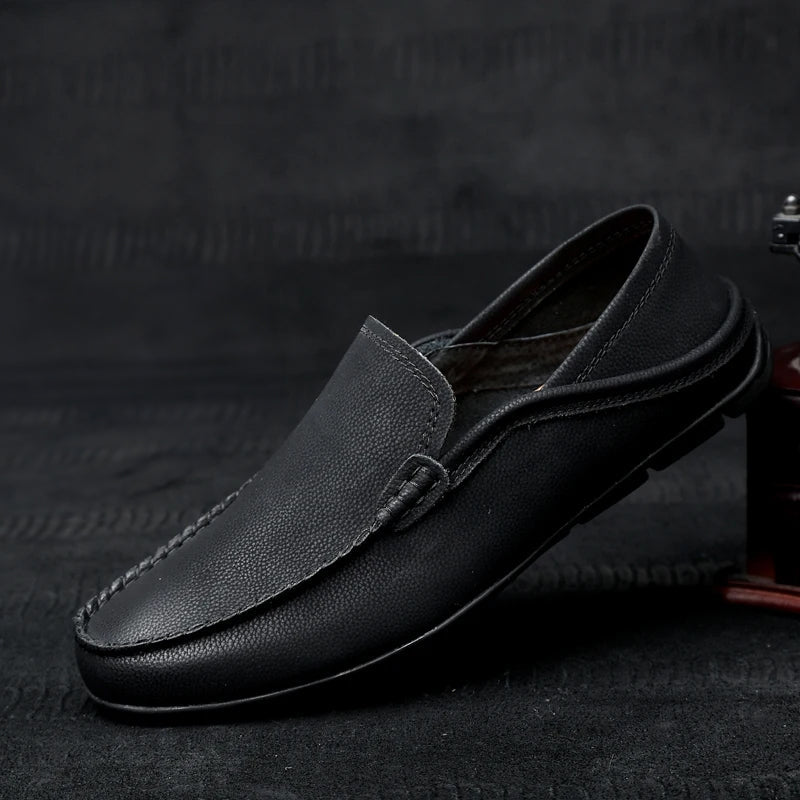 Monza Couro Sapatos Loafers