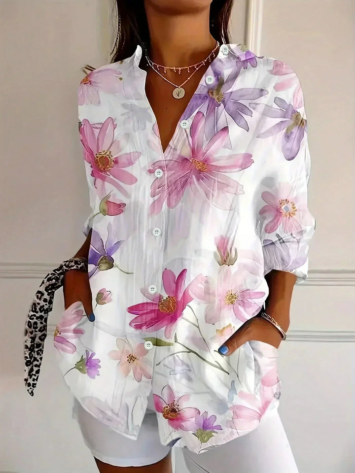 Kathryn™ | Blusa estampada fluida