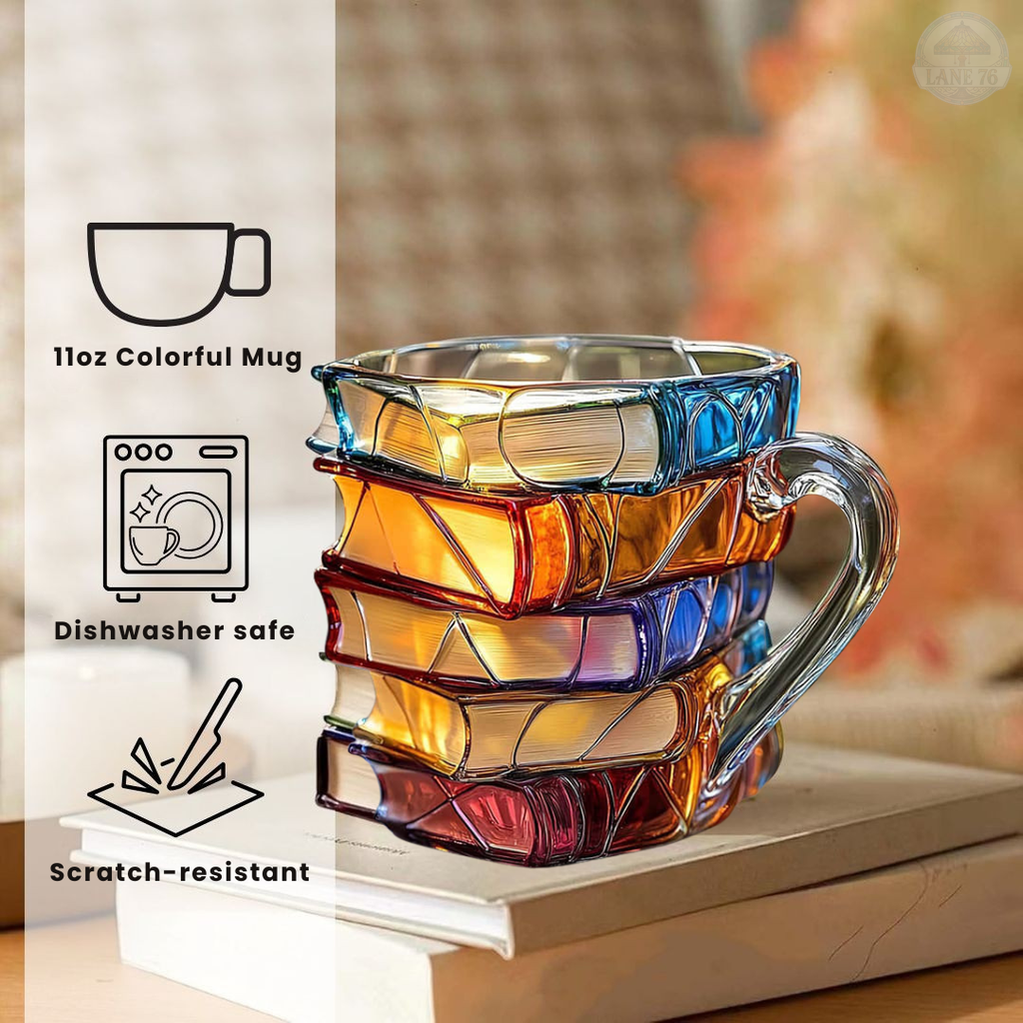 Caneca de Felicidade 3D Única e Artesanal para Entusiastas da Leitura