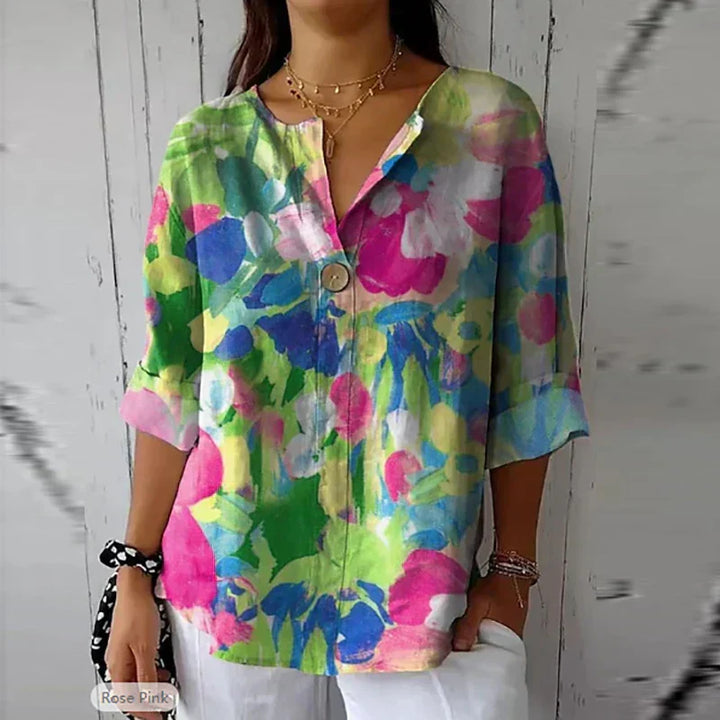 Sophie™ | Blusa fluida com estampado floral