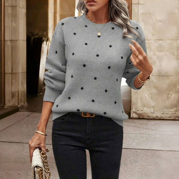 Paula™ | Pull-over tricotado com bolinhas