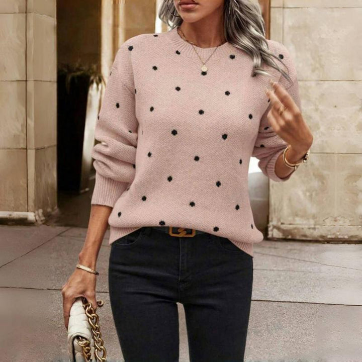 Paula™ | Pull-over tricotado com bolinhas