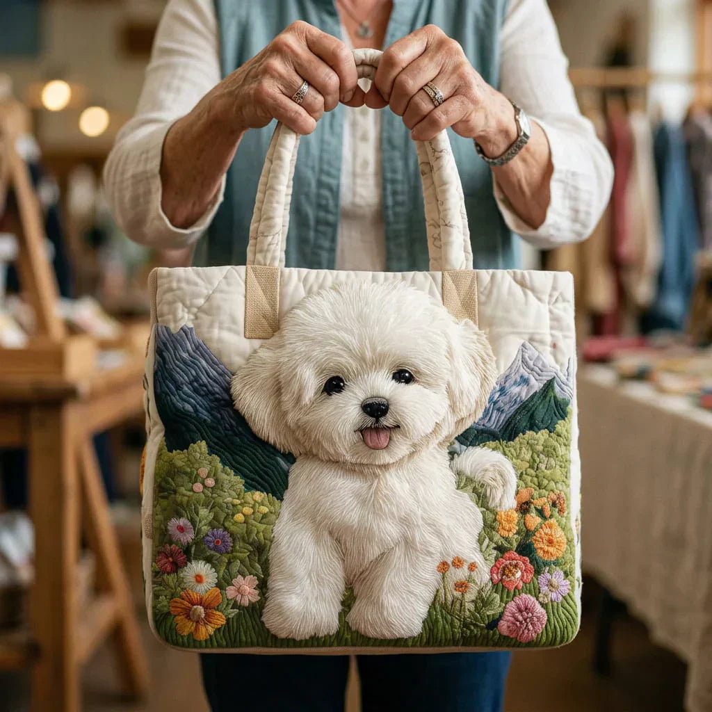 Bolsinha acolchoada artesanal - Cão Encantado