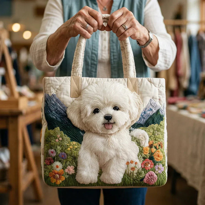 Bolsinha acolchoada artesanal - Cão Encantado
