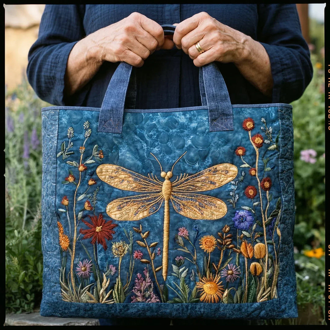Bolsa acolchoada - Libellula Dourada