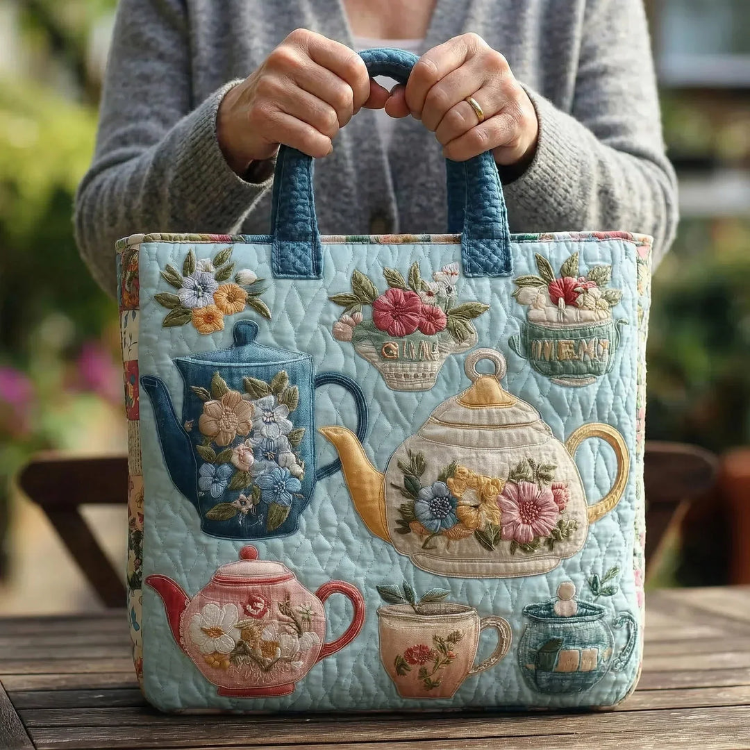 Bolsa acolchoada - Motivo Floral