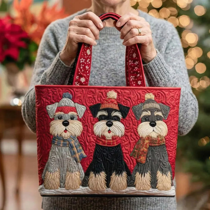 Bolsinha artesanal - Trio de Schnauzer