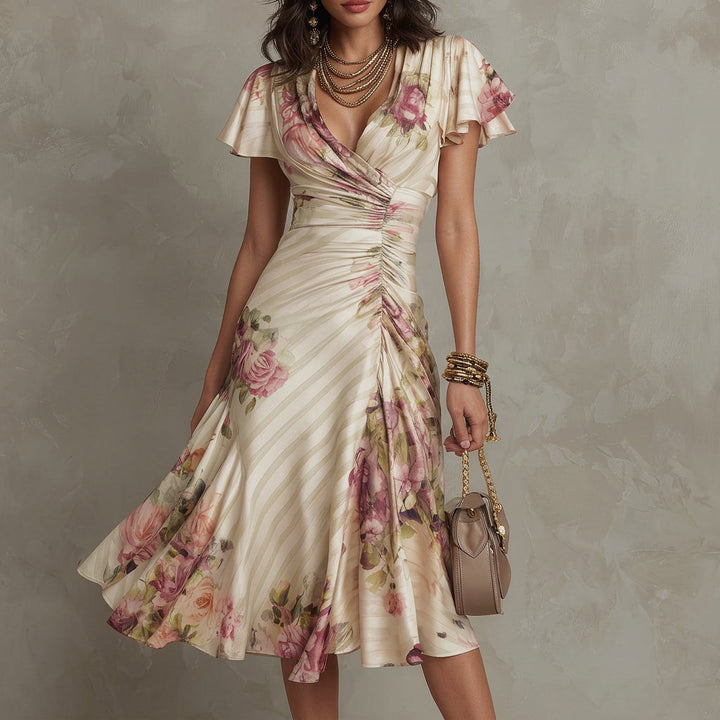 Aida - Vestido midi de cetim elegante